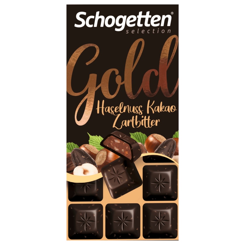 Schogetten Gold Haselnuss Kakao Zartbitter 100g
